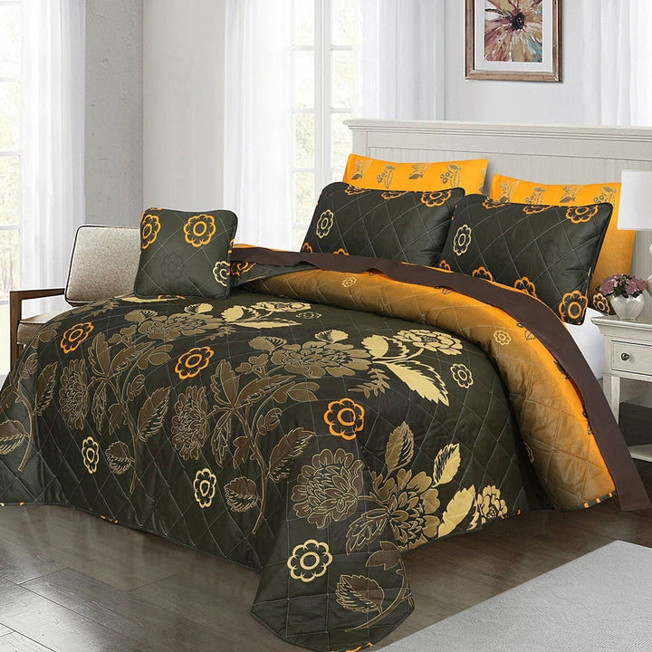 Golden Petal Dream Ensemble Comforter Set – 7 PCS