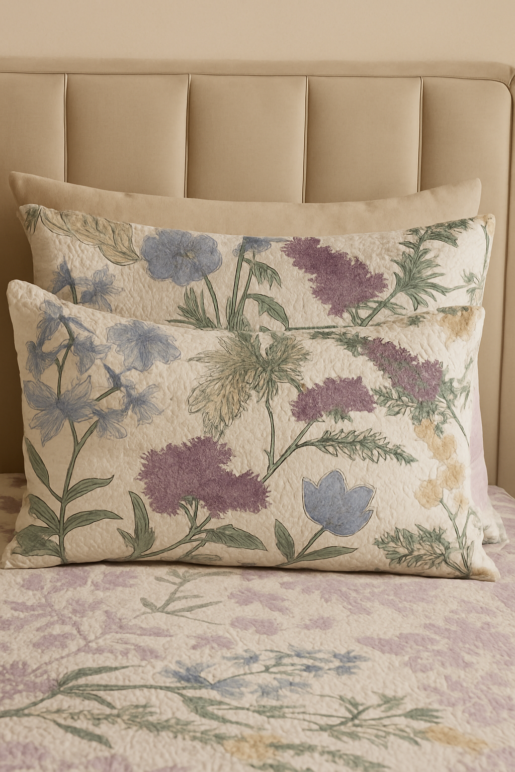 New Gen Cotton Satin [Premium] Blossom Breeze Bedsheet Set [3Pcs]