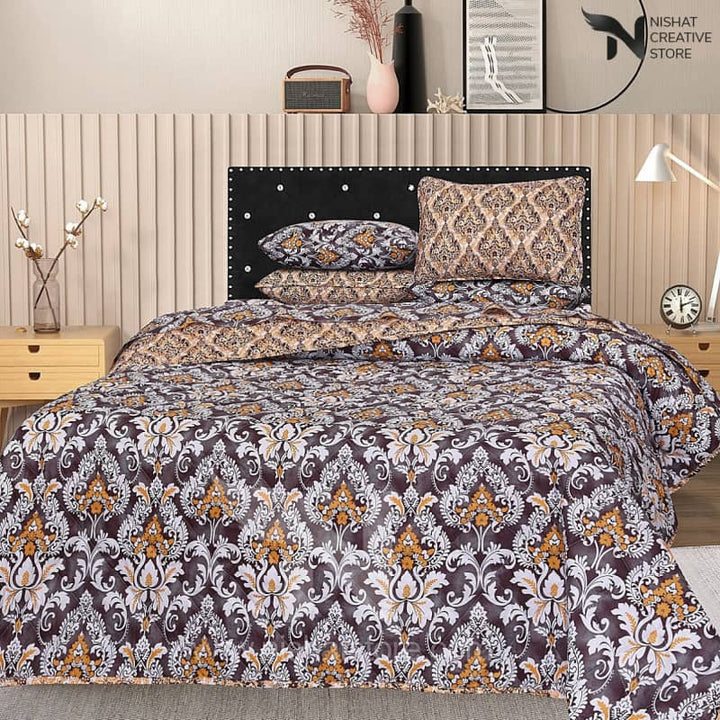 Monochrome Elegance Comforter Set – 7 PCS